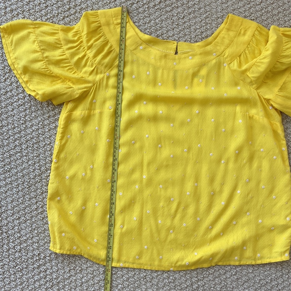 Anthro Maeve top, sz 6, yellow, NWT, viscose - Picture 9 of 10